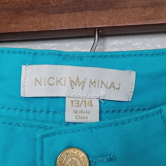 NWT Nicki Minaj Blue Mid Rise Shorts Size 13/14 - Picture 5 of 12
